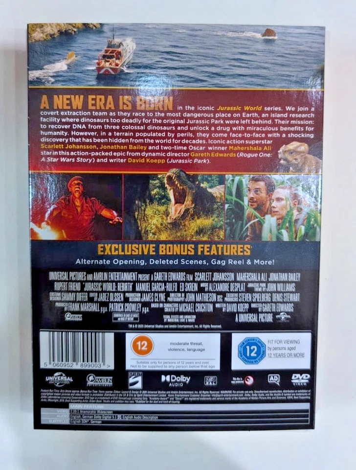 JURASSIC WORLD REBIRTH       BRAND NEW SEALED GENUINE UK DVD - Image 2 of 3