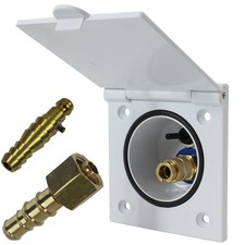 Außensteckdose Wassersteckdose Versorgungsklappe Wohnmobil Wohnwagen Dusche weiß