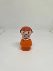 Vintage Fisher Price little people orange girl brown hair