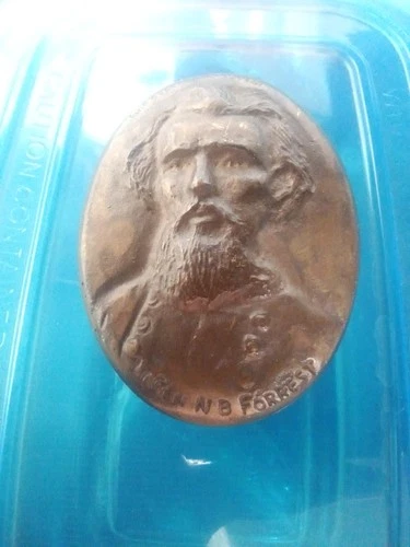 C.S.A.NATHAN BEDFORD FORREST BRONZE HAND CRAFTED MEDALLION SCULPTURE  Jane BOXIN