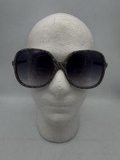 Vtg Liz Claiborne LC-No19 Sunglasses 63-17-140 In Blk/wht Snakeskin Tone