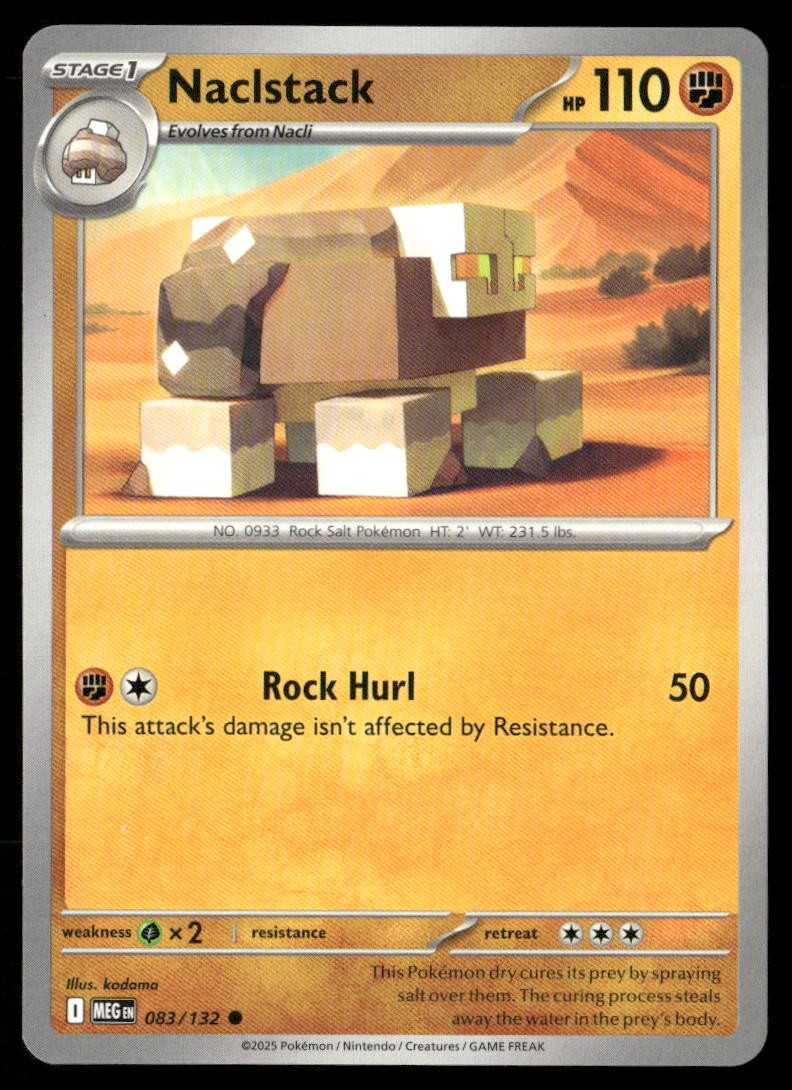 Naclstack 083/132 ME01 Mega Evolution C NM Pokémon — English