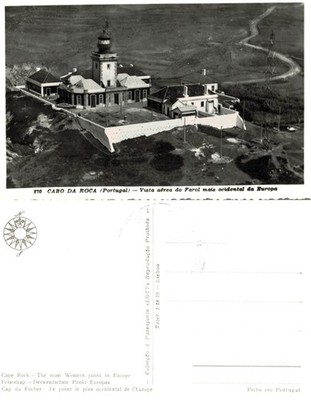 Alte Postkarte - Cabo da Roca (Kapfelsen) Portugal Leuchtturm UNBESPIELT