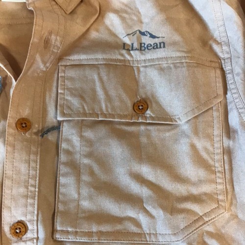 L.L. Bean no Fly Zone men’s outdoor shirt S dark amber MCS adaptive blocker - Picture 4 of 14