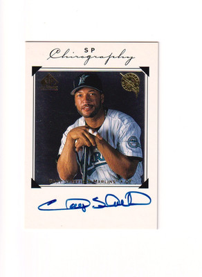 1998 SP Authentic Chirography Autograph Gary Sheffield #GS Florida Marlins