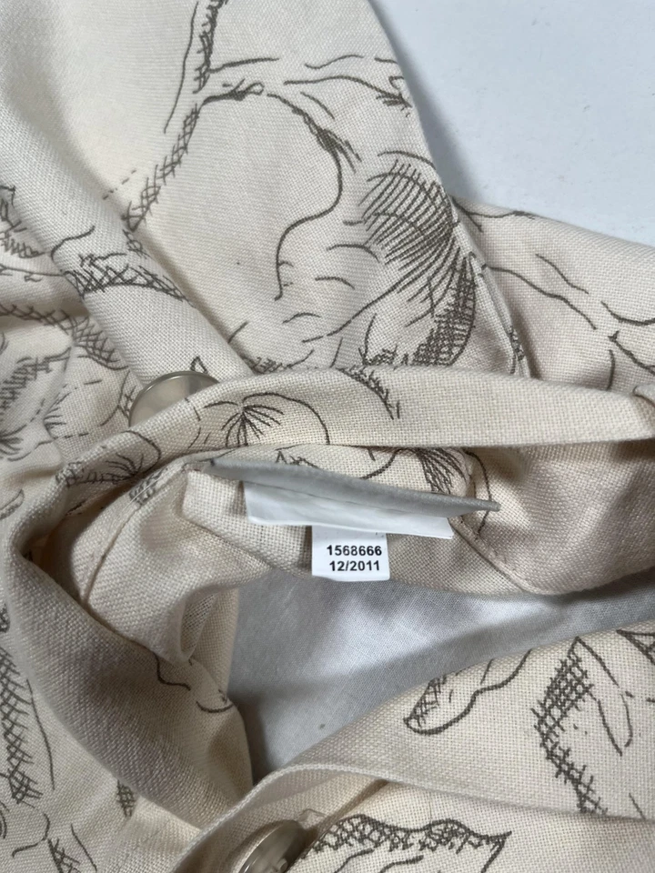 Capa de travesseiro Pottery Barn Crewel bordada pássaro botânico botão atrás - Imagem 4 de 4