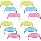  12 pcs Multifunctional Storage Plates Kitchen Layered Storage Racks Microwave