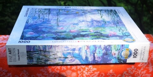 NEW SEALED EUROGRAPHICS FINE ART CLAUDE MONET 1000 PIECE JIGSAW-WATER LILIES - Picture 2 of 2