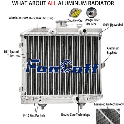 #19010HN2A21 ATV Radiator For Honda Foreman Rubicon TRX500FA TRX500FPA TRX500FGA