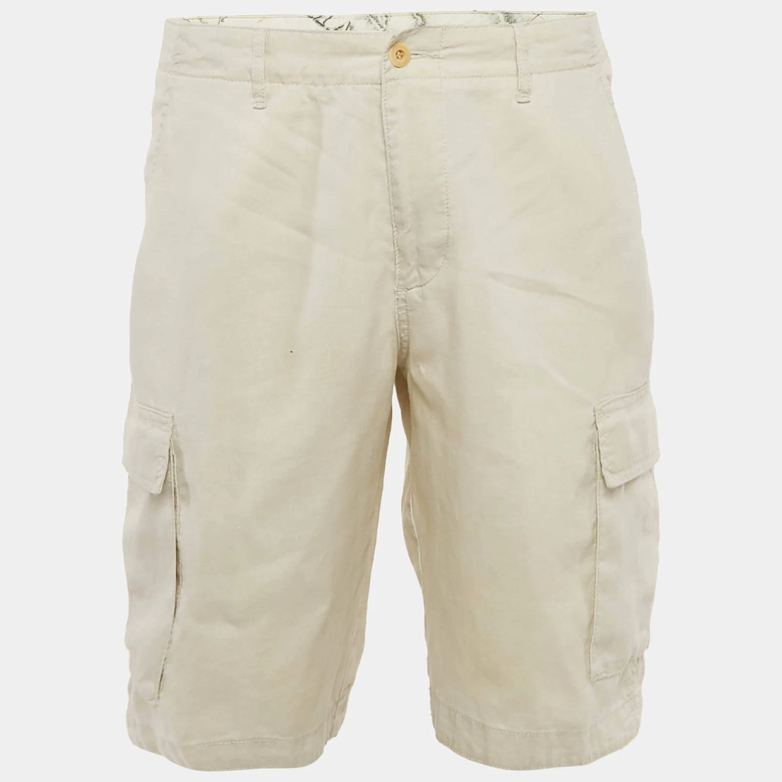 Boss By Hugo Boss Beige Linen Shorts M