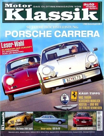 3) Motor Klassik 01/2005 - Audi Sport quattro mit 30 - Maserati 4000 GTI Sebring