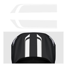 2PCS Car Hood Decal Sticker, 33.5" x 6" Auto Racing Stripes Body Side White