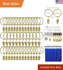40 Pack Curtain Rings with Clips, Drapery Clips with Rings, Drapes Rings 1.26...