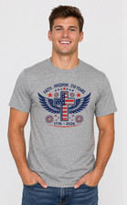 USA 250 Shirt - Faith. Freedom. 250 Years (Shirt and Imprint 100% Made in USA)