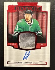2024-25 Logan Stankoven The Cup Rookie Laundry Tag Auto /4 SSP RC RARE