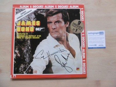 Roger Moore Original Autogramm signed LP-Cover Soundtrack James Bond Vinyl ACOA