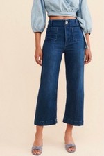 Pilcro Anthropologie Jeans Womens 29 The Skipper Wide Leg Blue Trouser High Rise