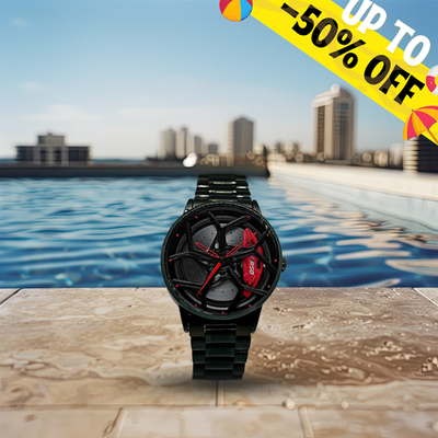 Watch Stainless Steel Men's Wheel Watch Audi RS8 Quartz Waterproof