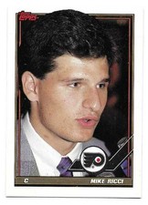 MIKE RICCI 1991-92 TOPPS CARD NEAR MINT+ CONDITION