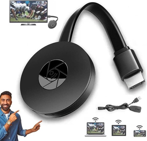 Chromecast-Dispositivo Streaming Stream Mostra Musica Foto Sport dal Telefono alla TV - Foto 10 di 15