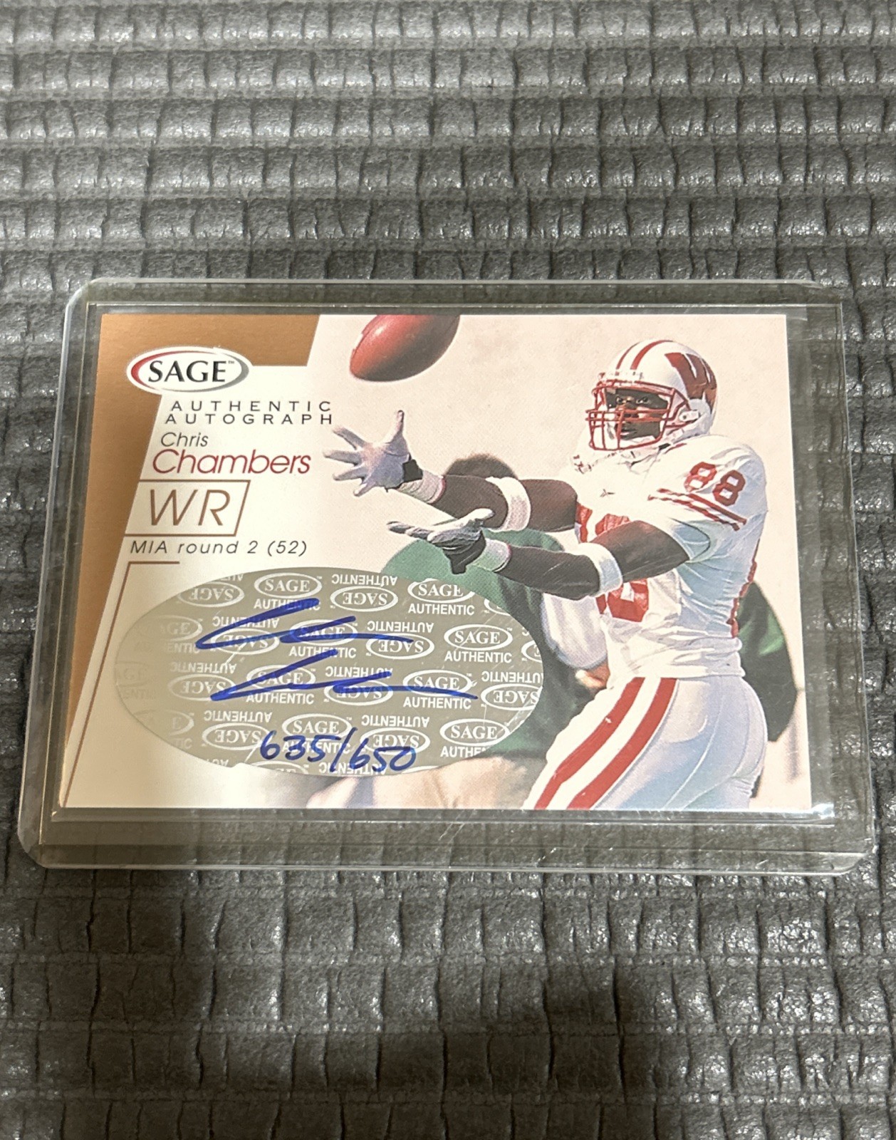 2001 Sage - Autographs Chris Chambers #A11 Bronze 635/650 (AU, RC)