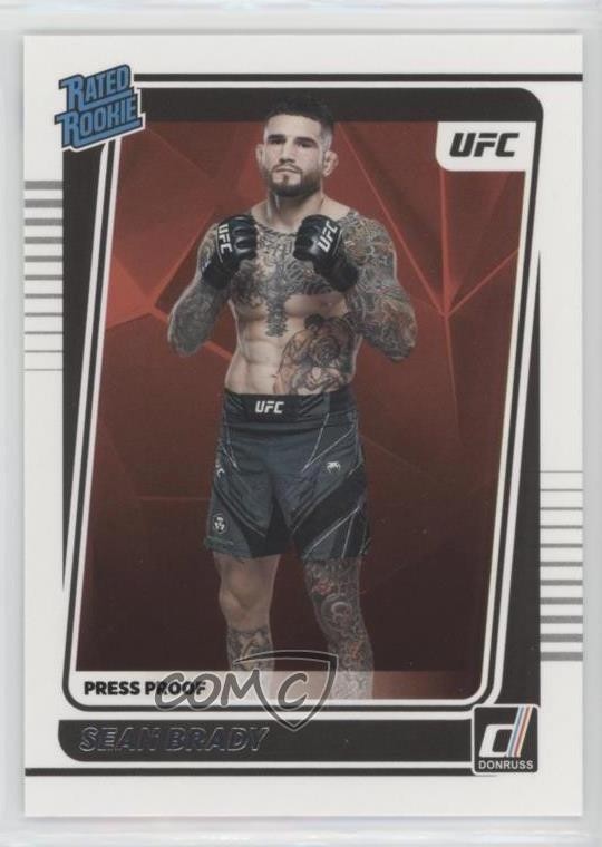 2022 Donruss UFC Rated Rookie Press Proof Silver Sean Brady #214 9o3