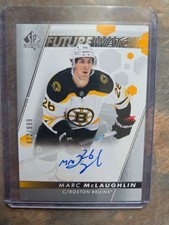 2022-23 SP Authentic Marc McLaughlin Future Watch Rookie Auto/999 #130 Bruins