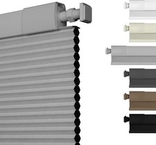 No Tools No Drill Cordless Blackout Honeycomb Shades 31.5 x 48 - Light Grey B8
