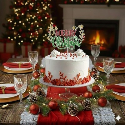 Frohe Weihnachten Cake Topper / Dekokorte / Xmas Cake Topper / Festliche Torte
