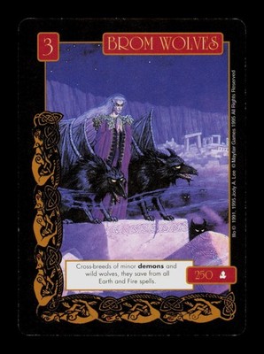 Brom Wolves Fantasy Adventures 1995 Trading Card TC CC