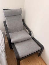 IKEA armchair With Foot Stool Greg And Black