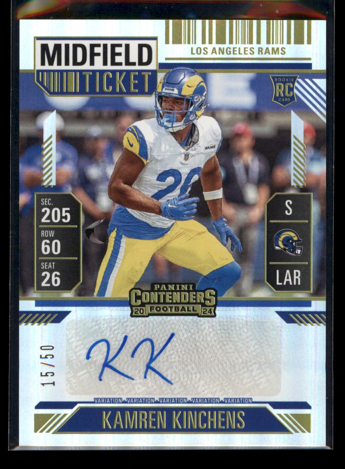 2024 Panini Contenders #178 Kamren Kinchens Midfield Ticket 15/50