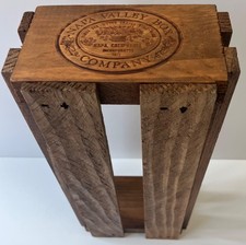 Vintage Napa Valley Box Company Crate Wooden Storage for 12 Cassette Tapes