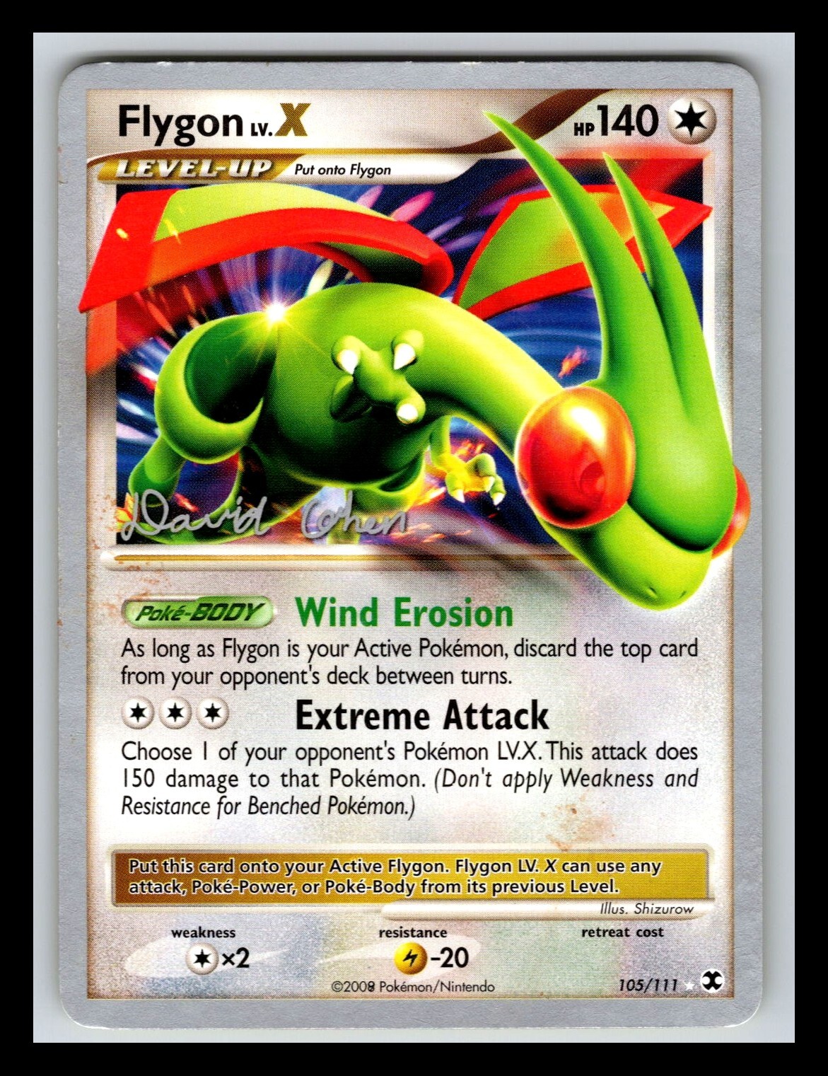 Flygon LV.X 105/111 Ultra Rare World Championships 2009 NON HOLO Pokemon 2216