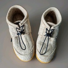 WOOLFIT NOMAD SLIPPER BOOTS/BEIGE/NATURAL RUBBER SOLE/MULTIPLE SIZES/PRE-OWNED