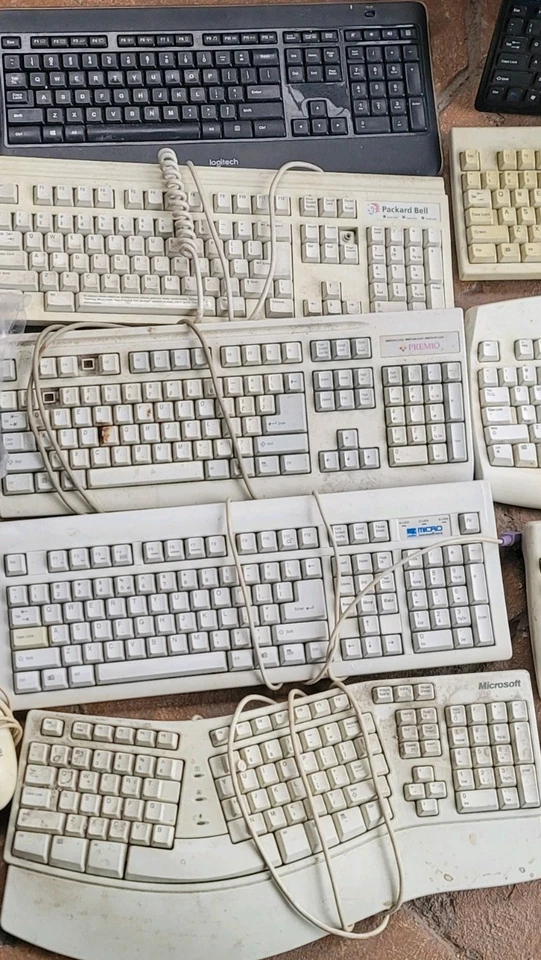 Vintage + USB Tastatur & Maus Posten Istzustand 14 Tastaturen 5 Mäuse PS/2, USB Wireless - Bild 4 von 4