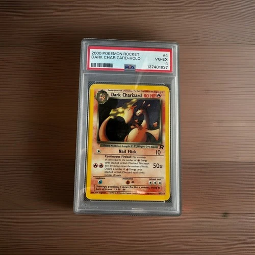 2000 Pokémon Rocket Dark Charizard Holo #4 PSA 4 VINTAGE NEW CERT
