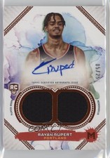 2023-24 Topps Motif Rookie Dual Relic Cadmium Orange 5/25 Rayan Rupert Auto dq2