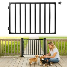 Avalution Deck Fence Gate Outdoor,32" H x 48" W, Metal Fence Gate Kit,Heavy D...