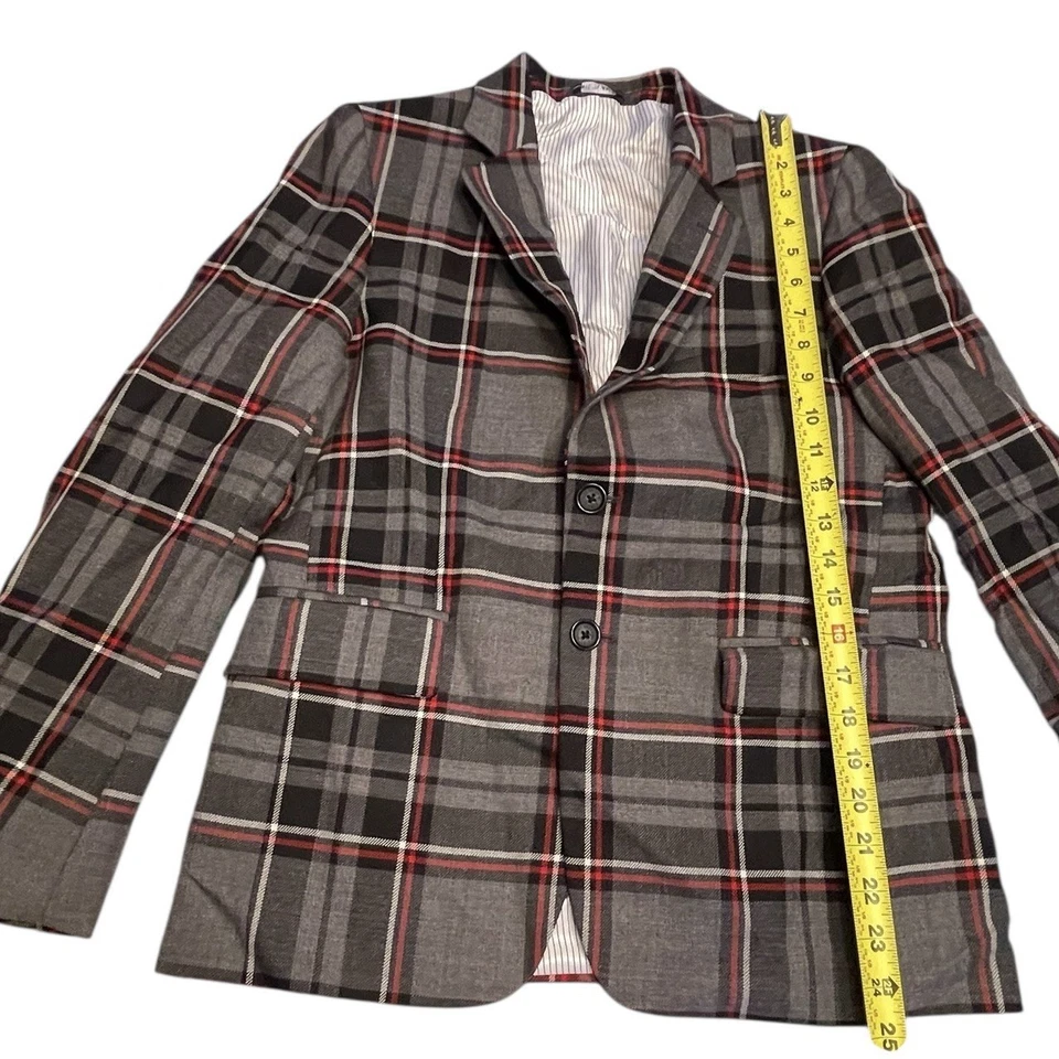 Chaqueta Traje Brooks Brothers Niños Dos Botones Lana Cuadros Talla 16 Preppy Iglesia Foto 4 de 4