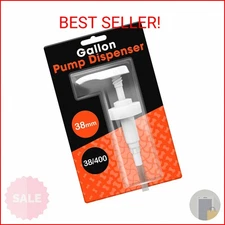 BURIUS 1 Gallon Pump Dispenser - Leak-Proof Pump for Gallon Jug with 1.5" 38/400