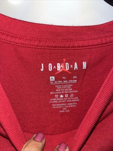 Jordan 23 Chicago Red Jungen T-Shirt. Größe L genäht beschriftet - Bild 5 von 9