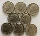 1965 P Roosevelt Dime 8-Coin Lot