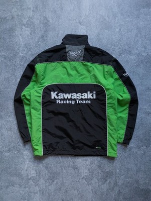 希少デッドストック 90s Kawasaki ナイロンジャケット Lサイズ Vintage Kawasaki Team Eckl Nylon Jacket Riri Racing Streetwear