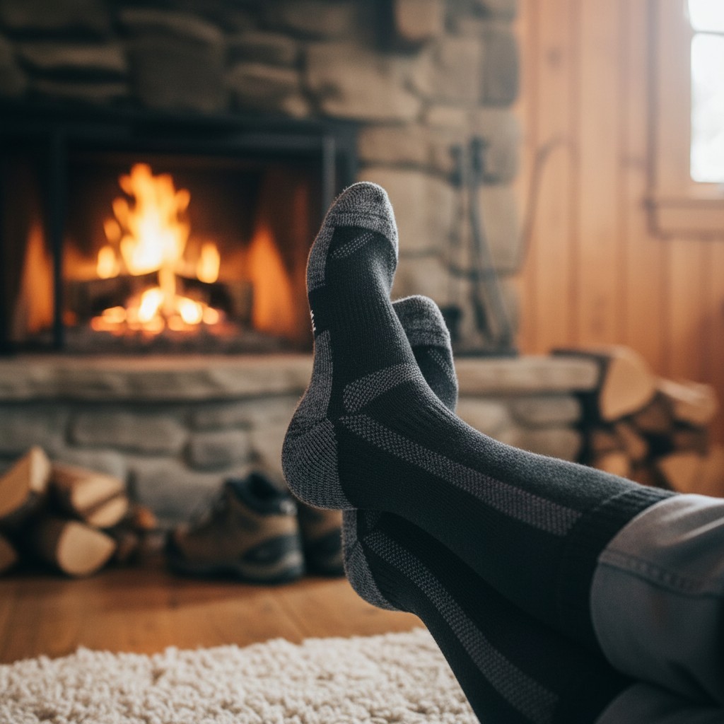 Knee-High Merino Wool Socks - Durable Hiking Companion for Cold Weather