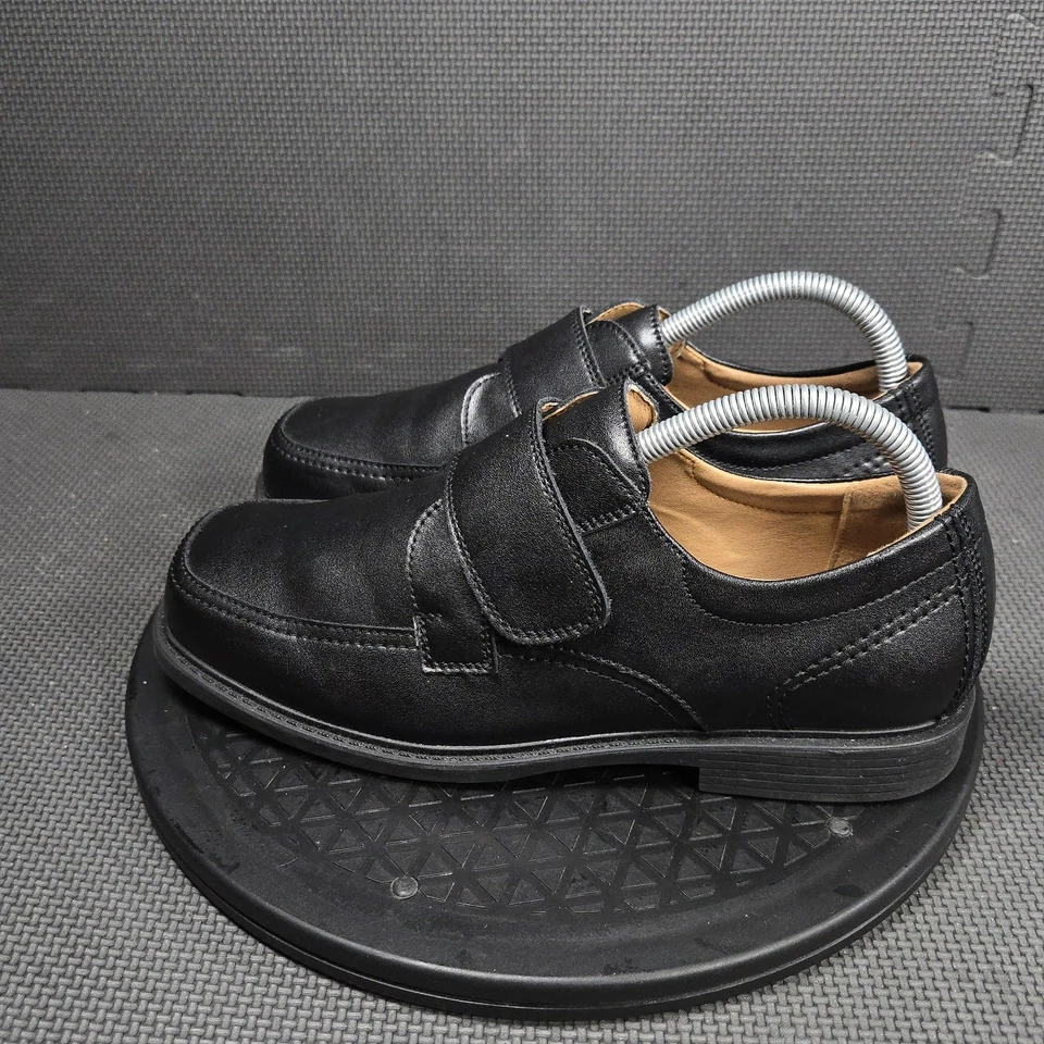Florsheim Shoes Boys Size 7W Black Leather Dress Hook & Loop Comfortech 16622 - Image 3 of 4