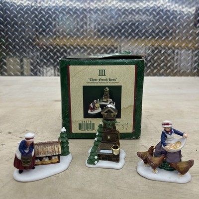Dept 56 Dickens Village Twelve Days of Christmas (3) Three French Hens #58378