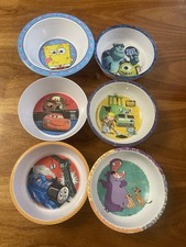 Vintage Zak Plates&bowls Set Of 11 Various Characters Lion King Cars Minions
