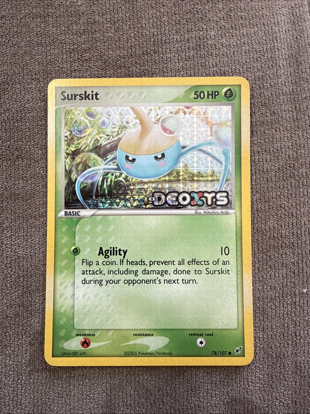 Surskit 78/107 Deoxys Holo Pokemon 2005