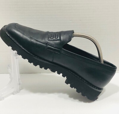 Claudine Salamander Black German Leather Loafer Shoes Womens 5 Slip Ons Comfort